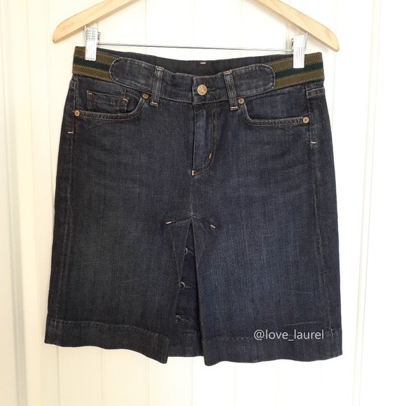 CoH Onasis 357 Knee Length Denim Skirt with Front Pleat Size 26 - Picture 1 of 15